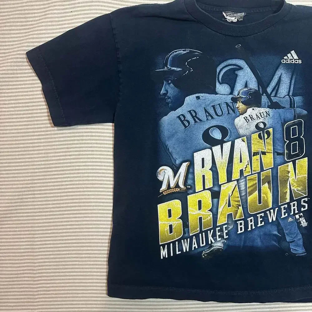 Adidas Ryan Braun Milwaukee Brewers T-Shirt Kids Large
